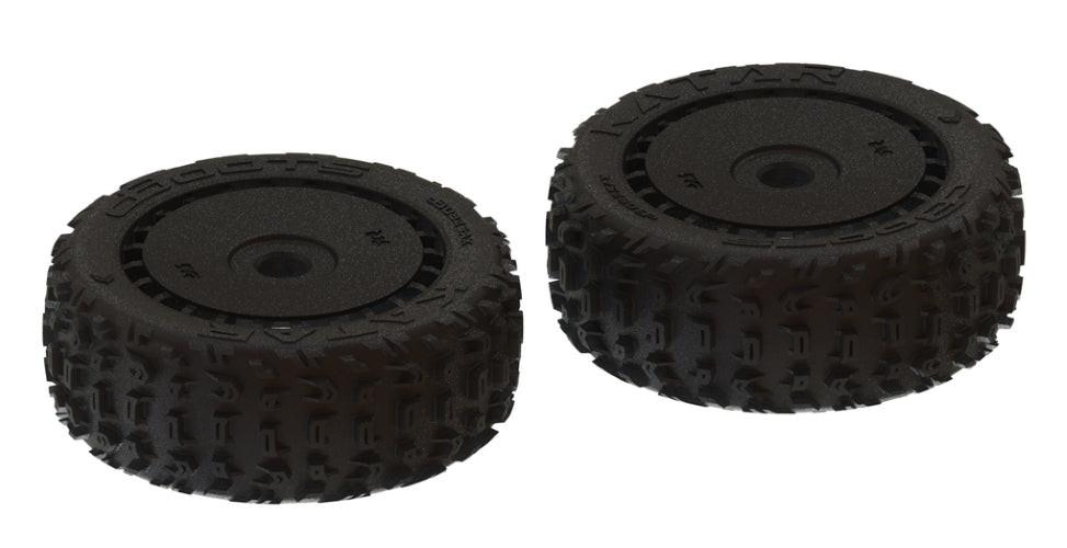 Arrma ARA550058 dBoots 'Katar B 6S' Tire Set Glued Black (2Pieces) Typhon - PowerHobby