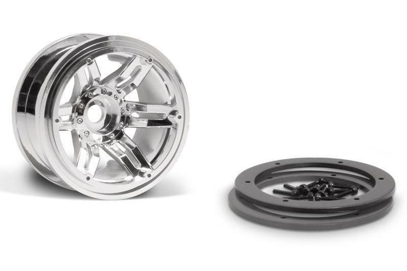 Axial AX8092 2.2 Rockster Beadlocks - Chrome (2pcs) - PowerHobby