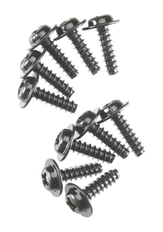 Axial AX1280 Servo Flange Screw M3x10mm Black Oxide (10) SCX10 - PowerHobby