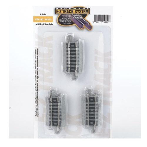 Bachmann 44832 N Quarter Section 12.50" Radius Curve E-Z Track (6) - PowerHobby