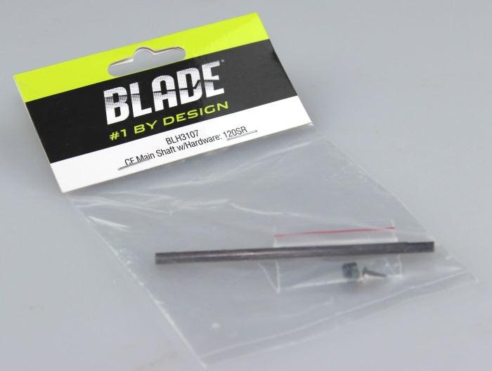 Blade 120 SR Carbon Fiber Main Shaft with Hardware 120SR BLH3107 - PowerHobby