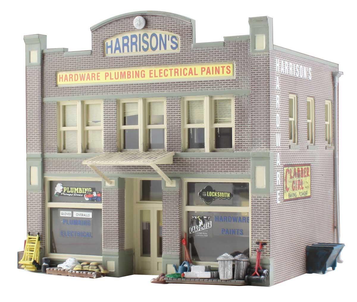 Woodland Scenics HO Harrisons Hardware Built-&-Ready Structure - PowerHobby