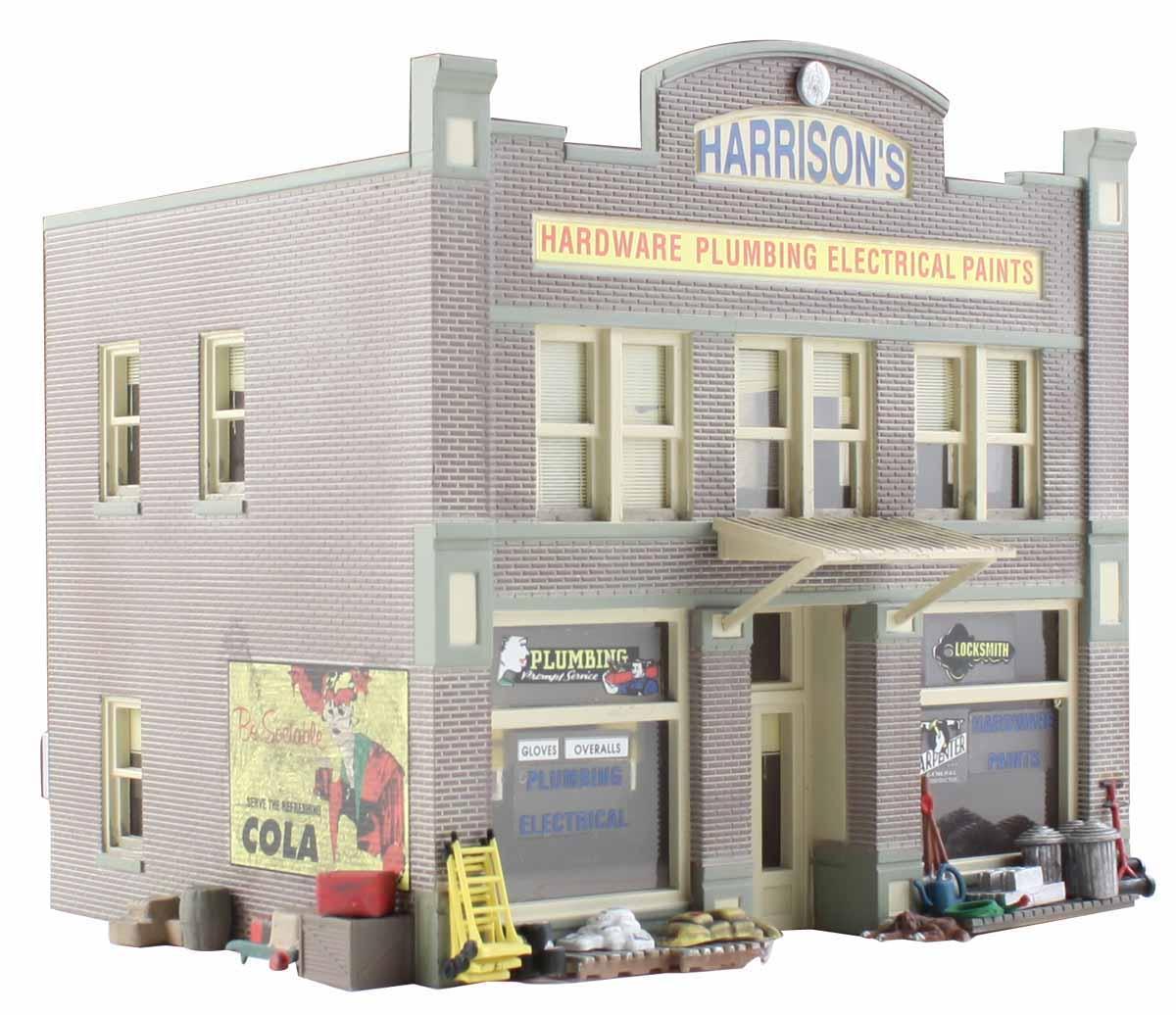 Woodland Scenics HO Harrisons Hardware Built-&-Ready Structure - PowerHobby