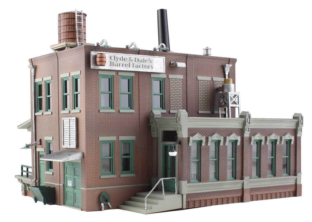 Woodland Scenics BR4924 N Clyde & Dale's Barrel Factory Structure Built-&-Ready - PowerHobby