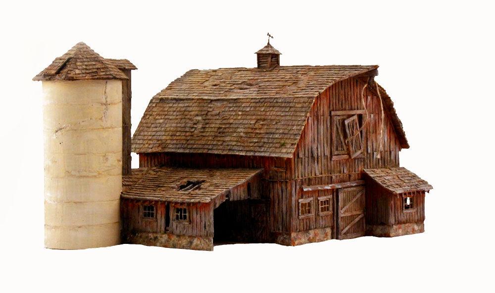 Woodland Scenics BR4932 N Old Weathered Barn N Structure Built-&-Ready - PowerHobby
