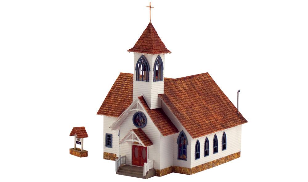 Woodland Scenics BR5041 HO Community Church Structure Built-&-Ready - PowerHobby