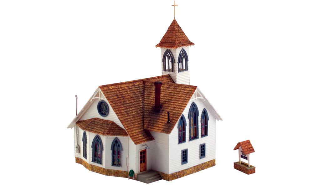 Woodland Scenics BR5041 HO Community Church Structure Built-&-Ready - PowerHobby
