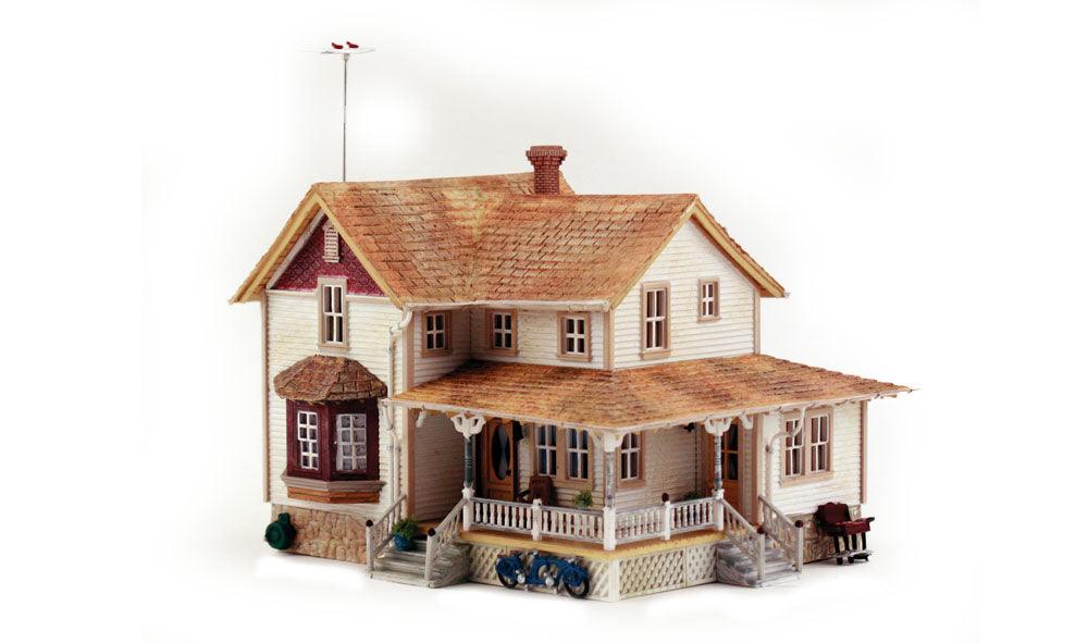 Woodland Scenics BR5046 HO Corner Porch House Structure Built-&-Ready - PowerHobby