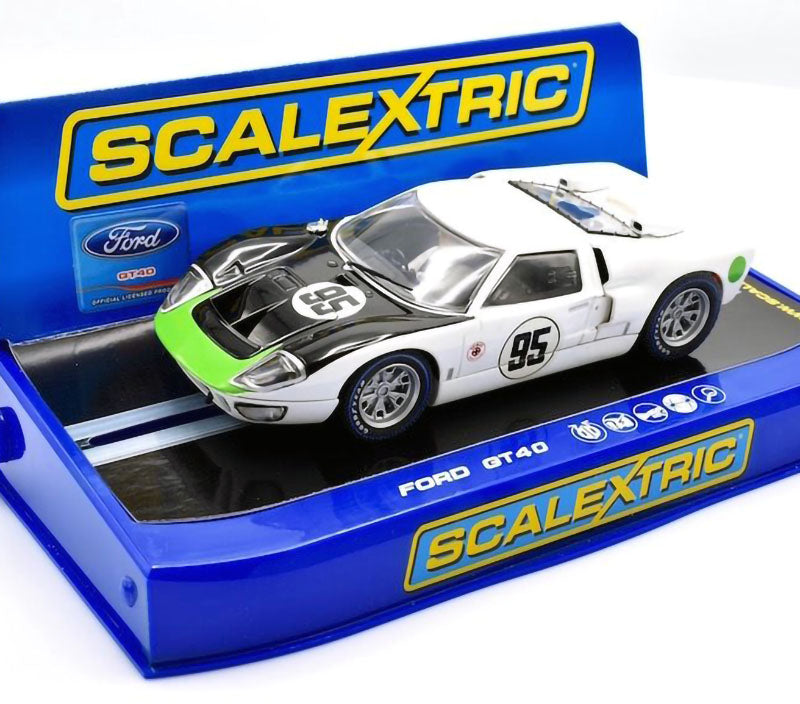 Scalextric C3231 Ford GT 1966 Daytona Walt Hansgen Mark Donohue Slot Car 1/32 - PowerHobby
