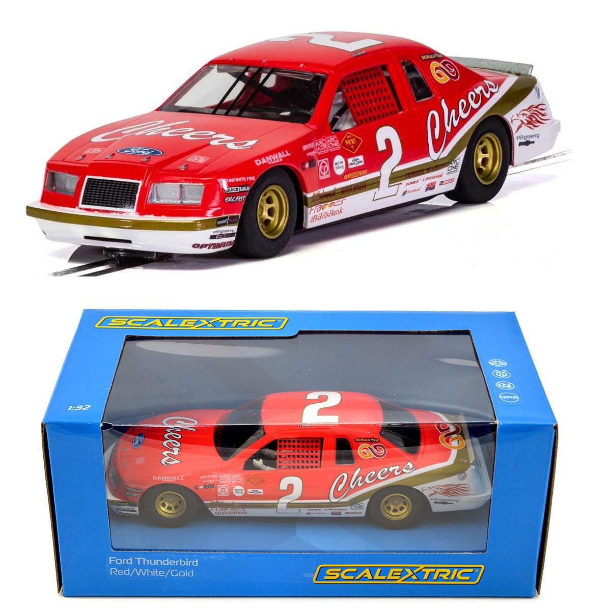 Scalextric C4067 Ford Thunderbird Red White 1/32 Slot Car DRP - PowerHobby