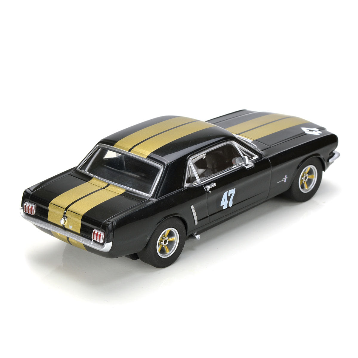 Scalextric C4405 Ford Mustang #47 Black and Gold 1/32 slot Car DPR - PowerHobby