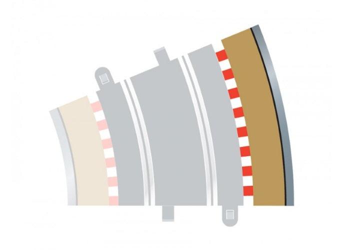 Scalextric C8224 1/32 Radius 3 22.5° Curve Outer Border (4) Slot Car Track - PowerHobby