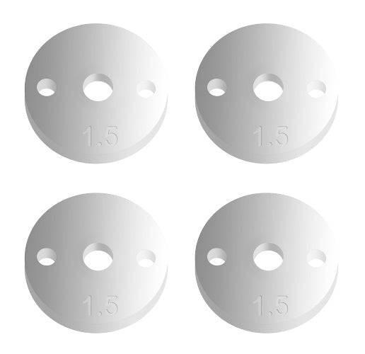Team Associated 91625 12mm Pistons V2 2 x 1.5 Flat SC10 B44 RC10 ProRally RC10B4 - PowerHobby