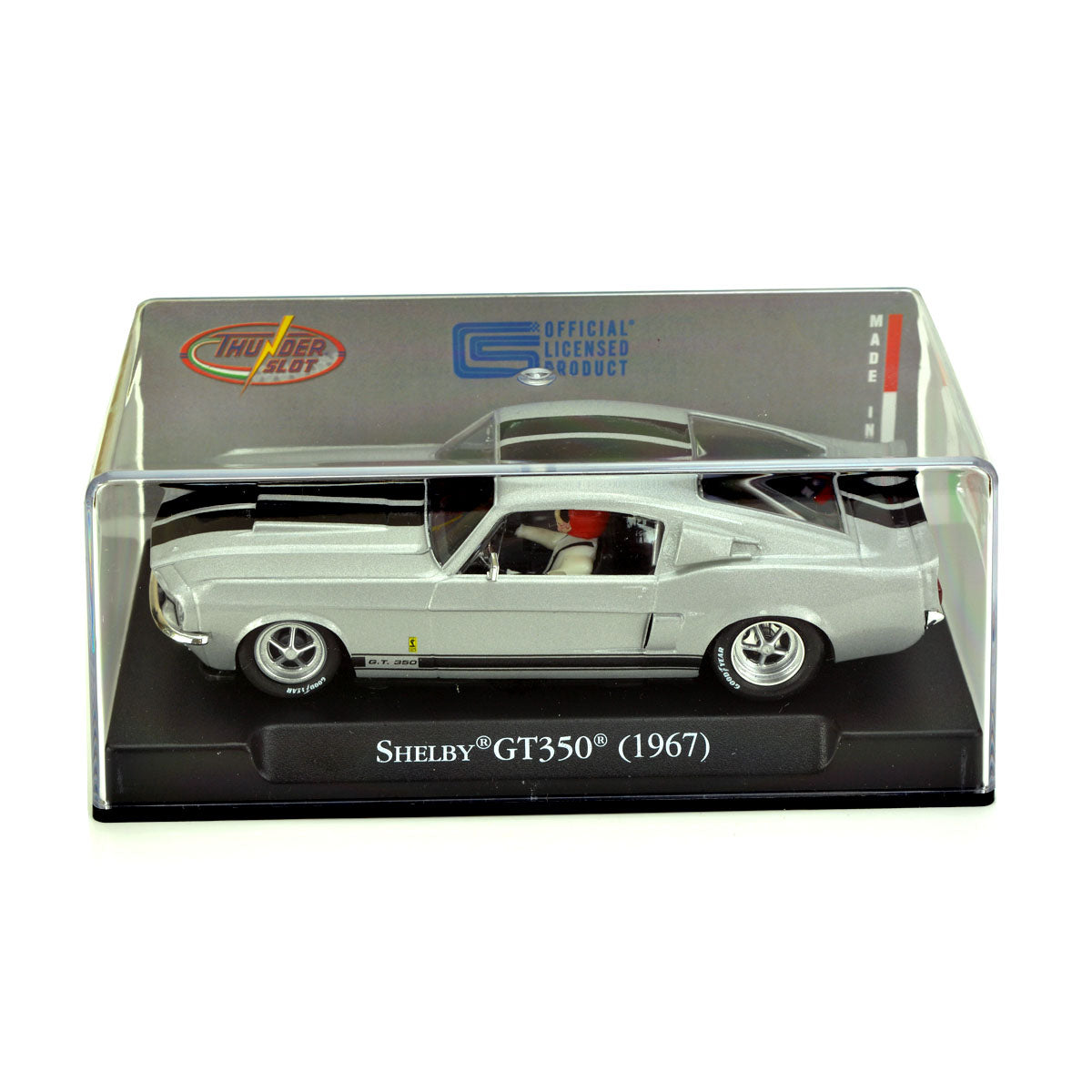 ThunderSlot 1967 Ford Shelby Mustang GT350 Silver Thunder Slot Car 1/32 - PowerHobby