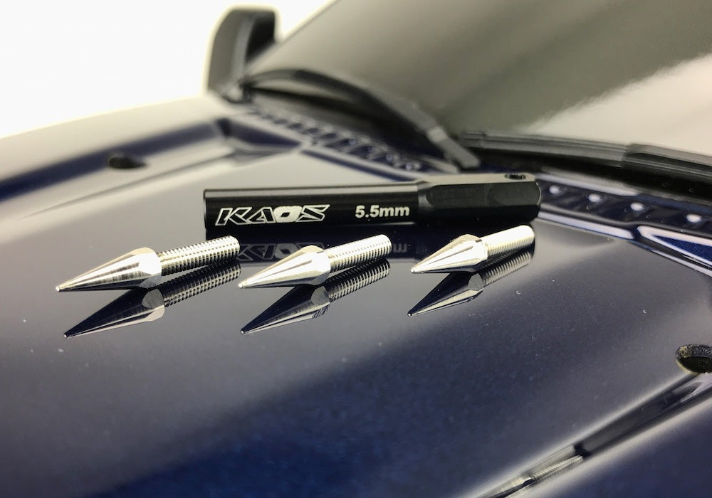 Cen Racing CKD0612 KAOS Silver Bullet Spiked Wheel Lugs F450 - PowerHobby