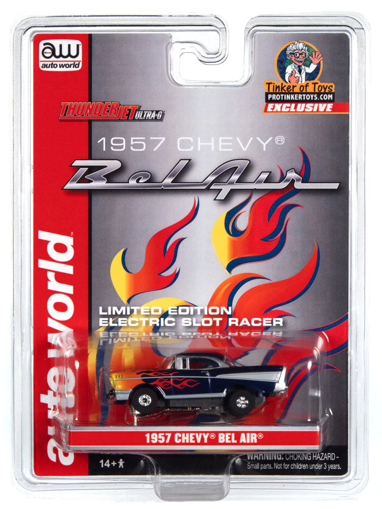 Auto World 1957 Chevrolet Bel Air Thunderjet Exclusive Limited Edition HO Slot Car Protinker - PowerHobby