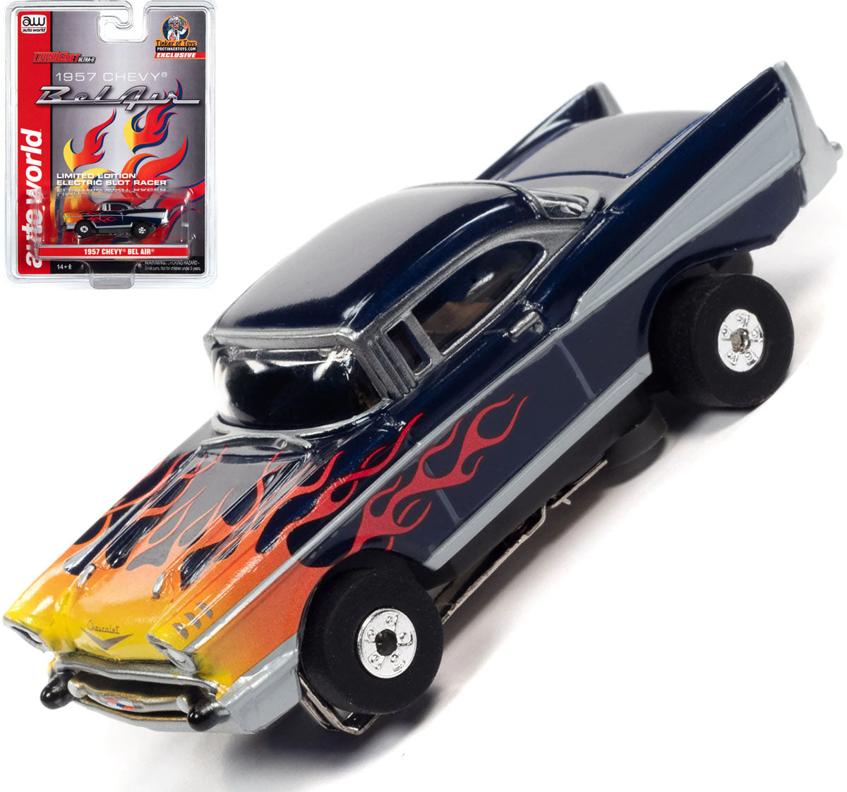 Auto World 1957 Chevrolet Bel Air Thunderjet Exclusive Limited Edition HO Slot Car Protinker - PowerHobby
