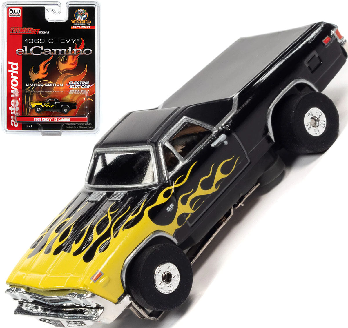 Auto World Exclusive Limited Edition 1969 Chevy El Camino Thunderjet HO Slot Car - PowerHobby