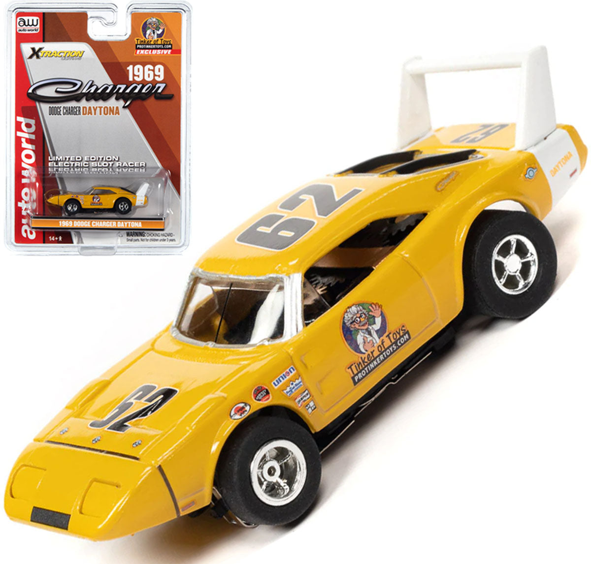 Auto World Exclusive Limited Edition 1969 Dodge Charger Daytona HO Slot Car - PowerHobby