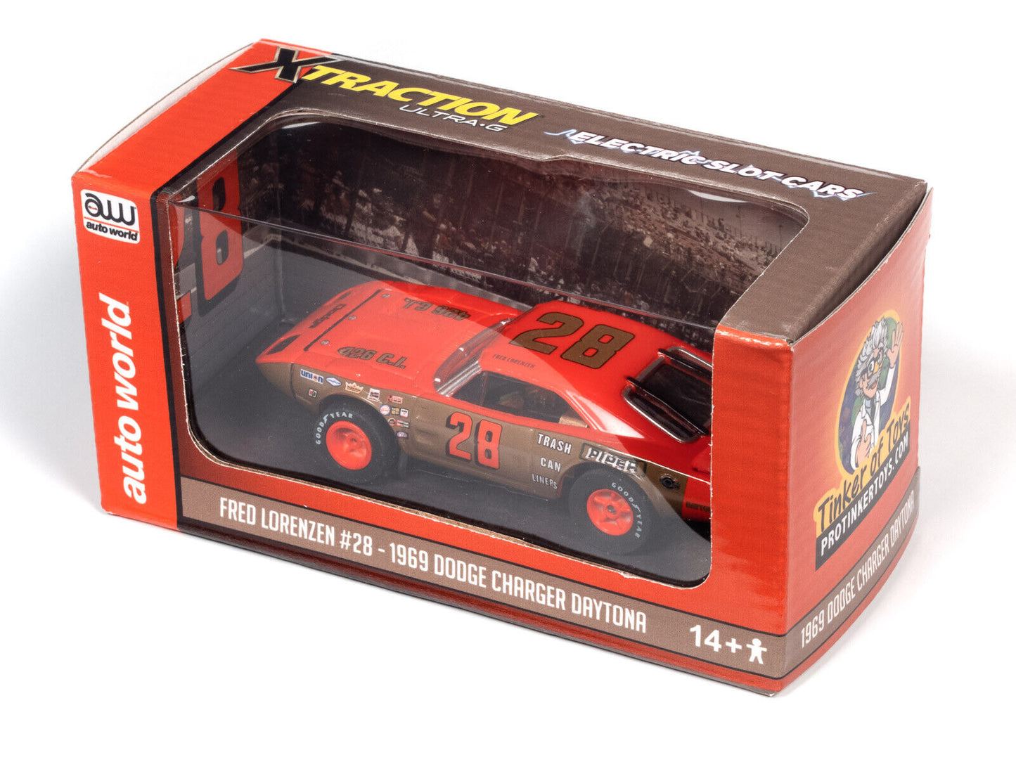 Auto World Fred Lorenzen 1969 Dodge Daytona for AFX HO slot car Exclusive - PowerHobby