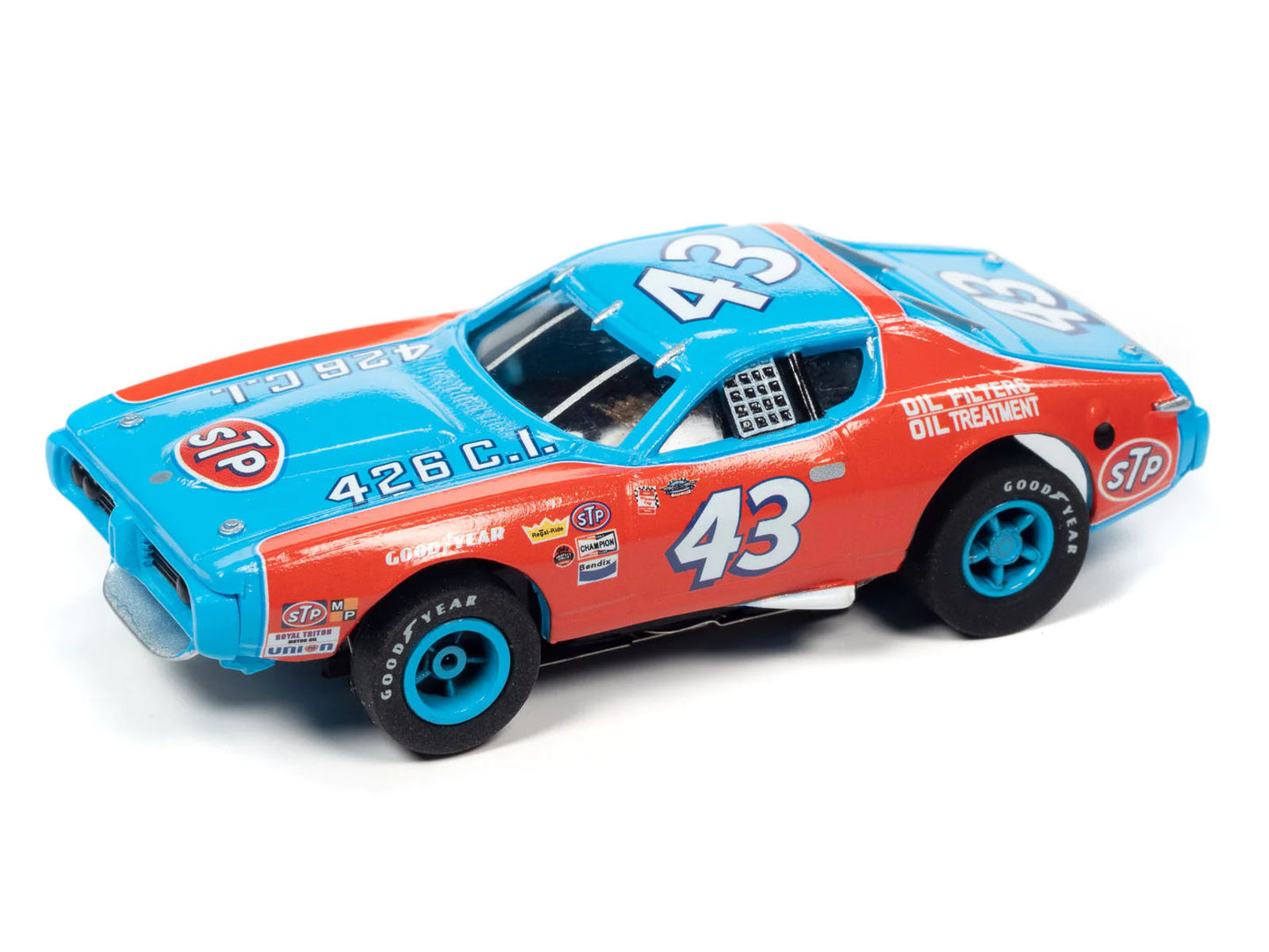 Auto World Richard Petty Dodge Charger Peterbilt 359 Rig Truck Trailer Ho Slot Car - PowerHobby