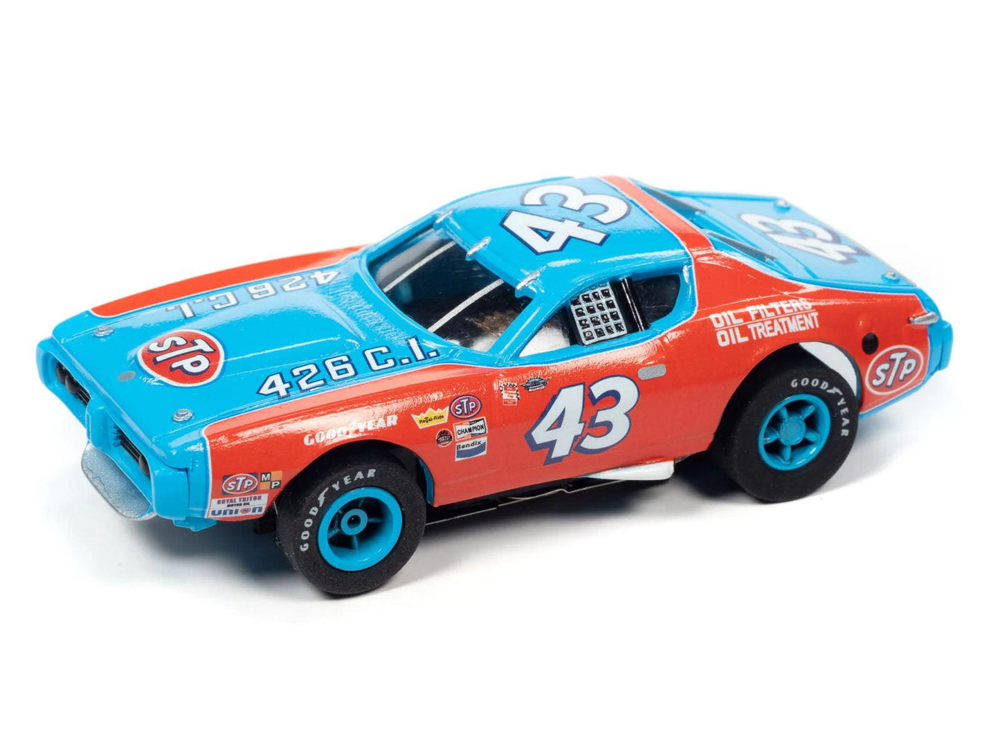 Auto World Richard Petty Dodge Charger Peterbilt 359 Rig Truck Trailer Ho Slot Car - PowerHobby