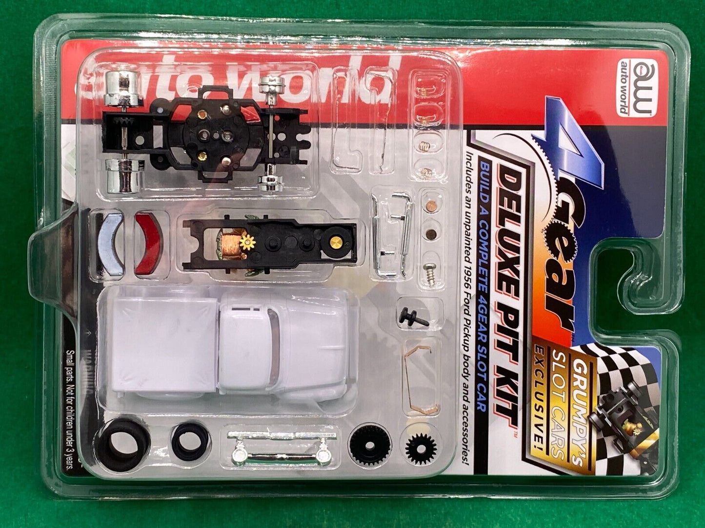 Auto World Exclusive '56 Ford Pickup White Deluxe Pit Kit for AFX 4Gear 1956 Truck - PowerHobby