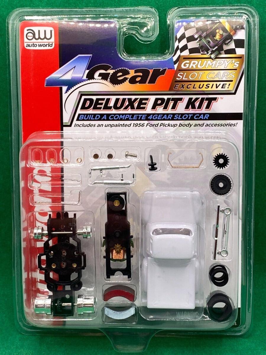 Auto World Exclusive '56 Ford Pickup White Deluxe Pit Kit for AFX 4Gear 1956 Truck - PowerHobby