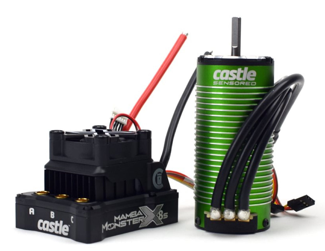 Castle Creations MAMBA MONSTER X 8S 33.6V ESC W / 1520-1650KV SENSORED MOTOR COMBO - PowerHobby