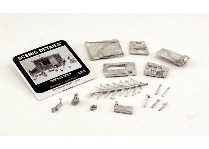 Woodland Scenics D215 HO Chicken Coop Structure Kit - PowerHobby