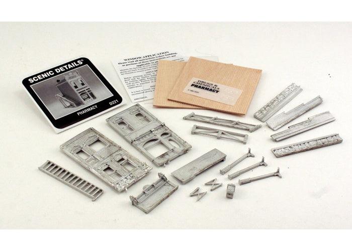 Woodland Scenics D221 HO Pharmacy Structure Kit - PowerHobby
