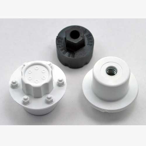 DE Racing Hub Nutz (2) (Proline Slash Front) White - PowerHobby