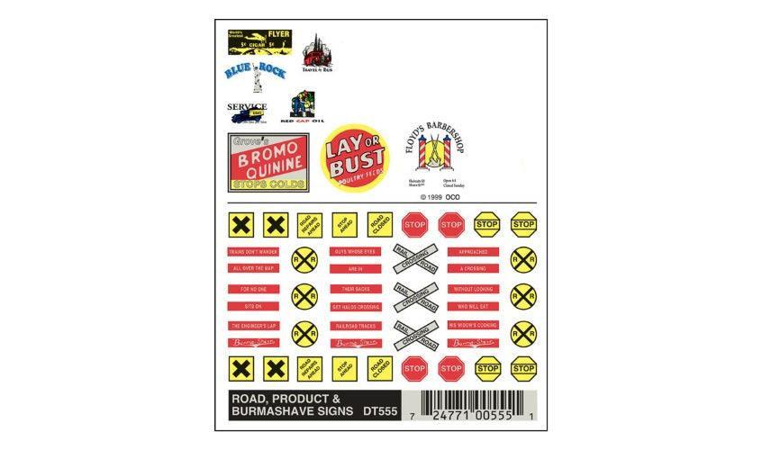 Woodland DT555 Road Product and Burma-Shave Signs - PowerHobby