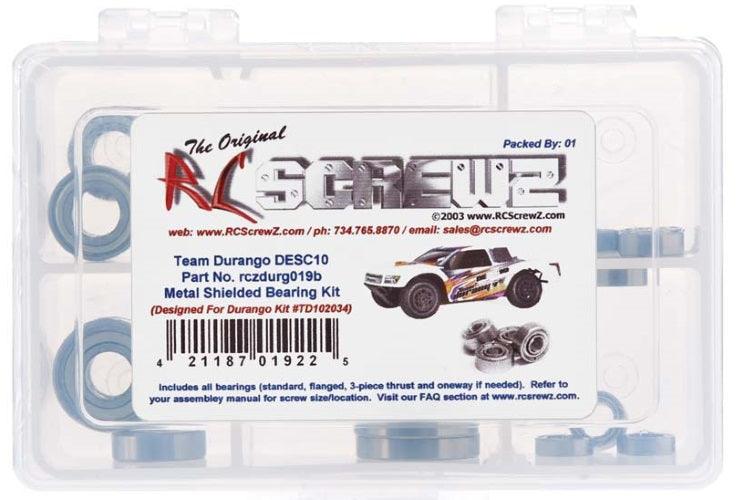 RC Screwz DURG019B Metal Shieleded Bearing Kit Durango DESC10 - PowerHobby