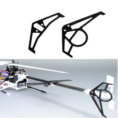 Xtreme ESL016 Graphite tail fins-BLACK options for Xtreme tail boom Lama v3 - PowerHobby