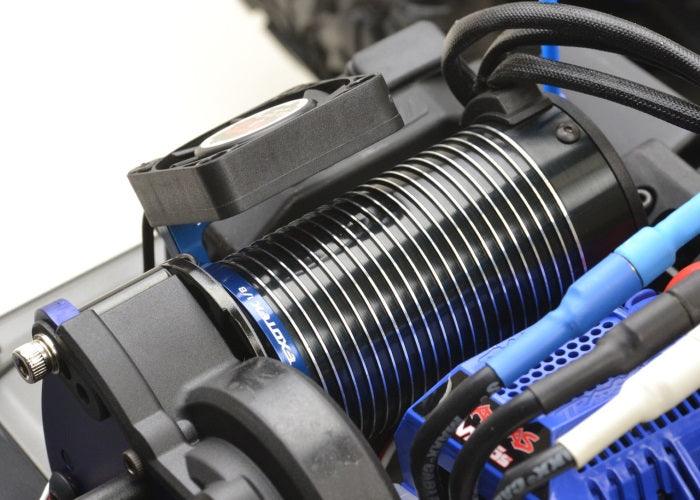 Exotek Racing 1914BLU Exo Fan Mount V2 Clamp On Set For 1/8 Truck And Buggies - PowerHobby