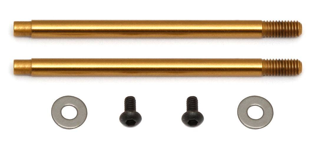 Associated 91619 3x27.5 mm Shock Shafts (V2) Titanium RC10B5 / M RC10B6 RC10SC5M - PowerHobby