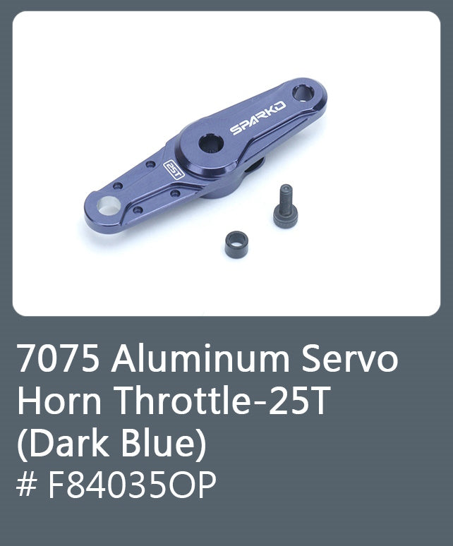 Powerhobby Sparko F8 F84035OP 7075 Aluminum Servo Horn Steering-25T (Dark Blue) - PowerHobby