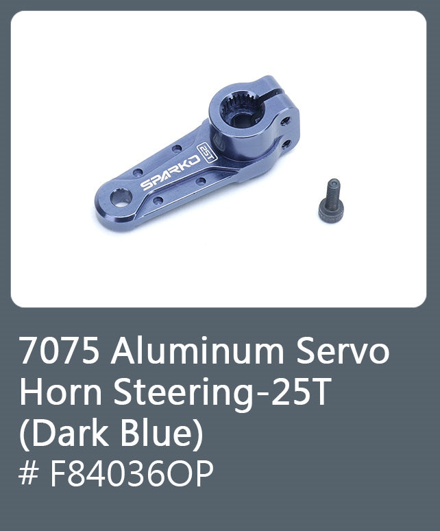 Powerhobby Sparko F8 F84036OP 7075 Aluminum Servo Horn Throttle-25T (Dark Blue) - PowerHobby