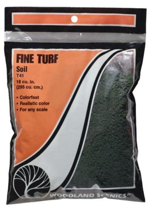 Woodland Scenics T41 Turf Fine Soil Bag Train Scenery - PowerHobby