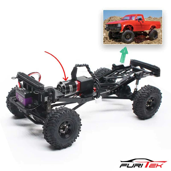 Furitek Springtail Transmission & Brushless Motor Set RC4WD 1/24 Trail Finder - PowerHobby