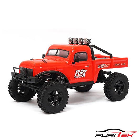 Furitek FX118 Fury Wagon 1/18 RTR Brushless Rock Crawler Red - PowerHobby