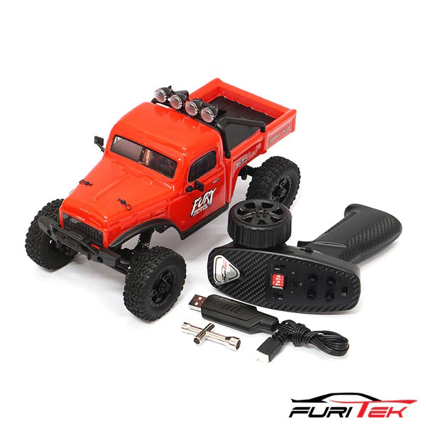 Furitek FX118 Fury Wagon 1/18 RTR Brushless Rock Crawler Red - PowerHobby