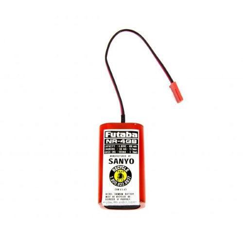 Futaba FUTFNR-4QB 4-Cell 600mAh Square Receiver Battery - PowerHobby