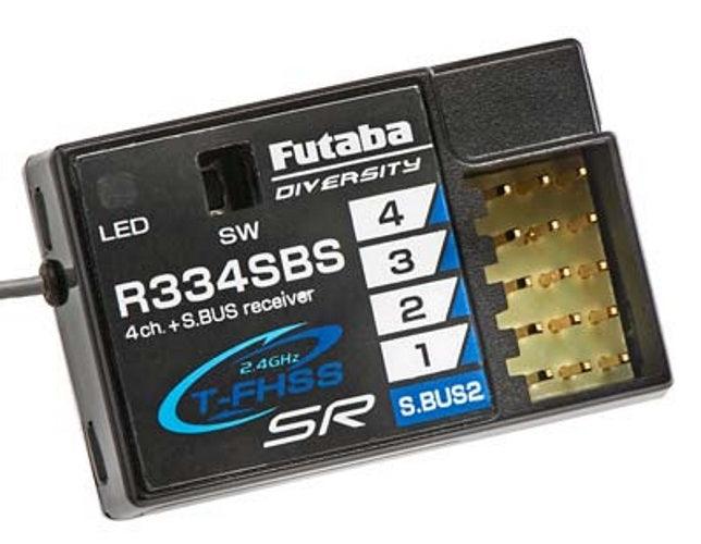 Futaba FUTL7688 R334SBS S.Bus 2.4GHz T-FHSS SR HV 4-Channel Receiver 7pX - PowerHobby