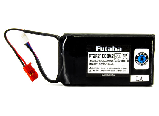 Futaba 2100mAh LiFe Transmitter Battery 6.6V (2-Cell) 3PV 4PL 14SG 4PLS - PowerHobby