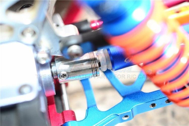 Gpm Stainless Steel 304+Aluminum Front CVD Drive Shaft Blue Traxxas Slash 4X4 - PowerHobby