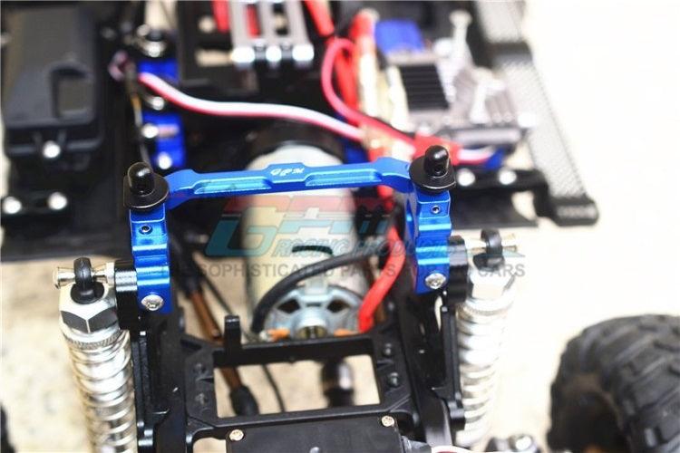 GPM TRX4201FA-BK Aluminum Front Adjustable Body Mount /Post Black Traxxas TRX4 - PowerHobby