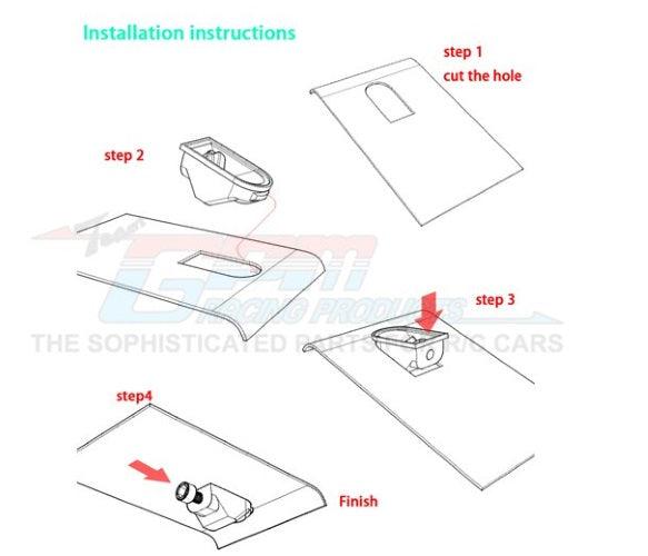 Gpm TRX4ZSP7-BK Fuel Tank Opening (1 Pieces) Black Traxxas TRX-4 - PowerHobby