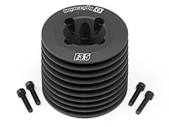 Hpi 111609 Aluminum Heatsink Head Black Nitro Star F3.5 V2 Trophy Buggy - PowerHobby